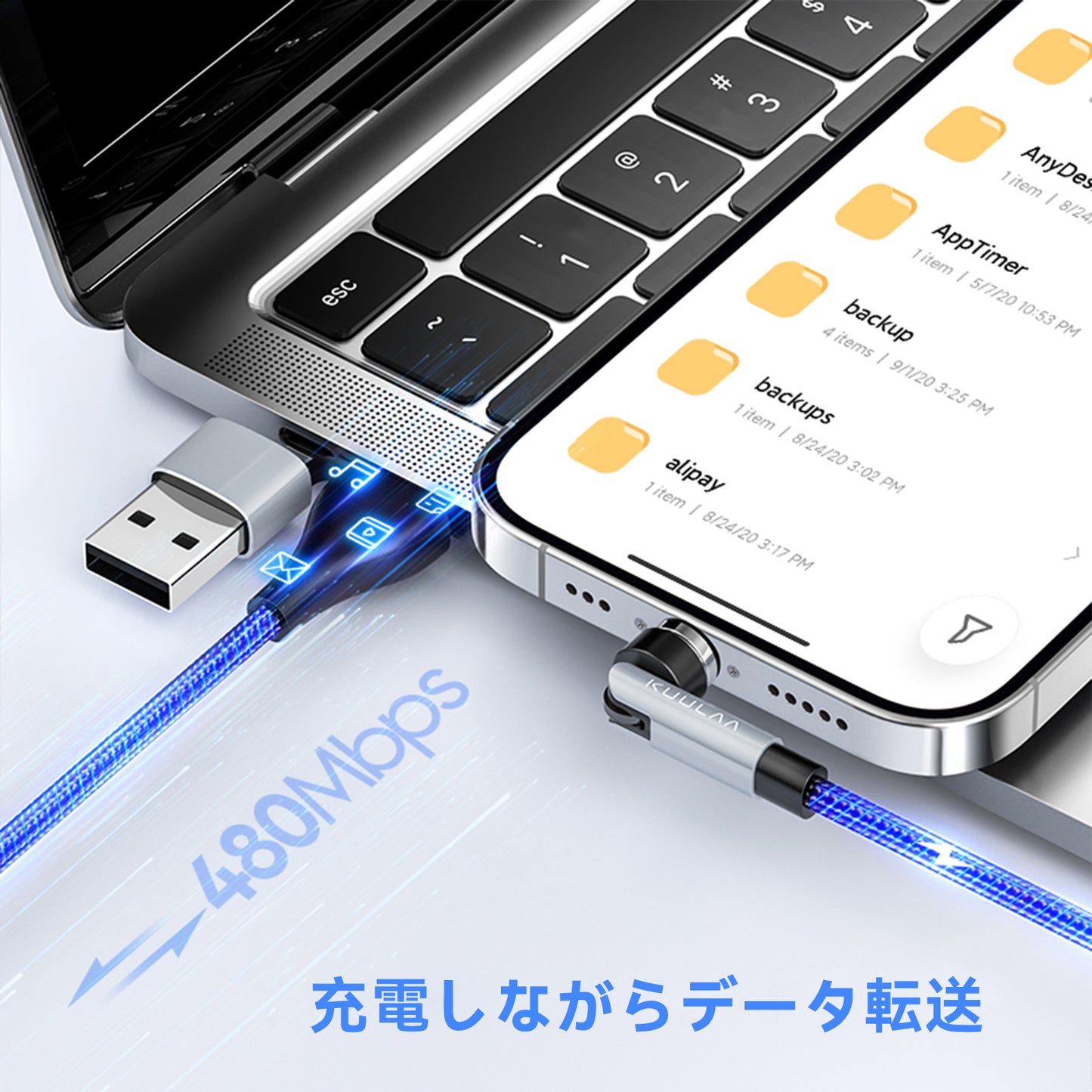 マグネット 6in1 充電コード 540度回転 7ピン 3A急速充電 データ通信 磁石 ライトニング Type-C iPhone 充電器 充電ケーブル 片手操作 Android