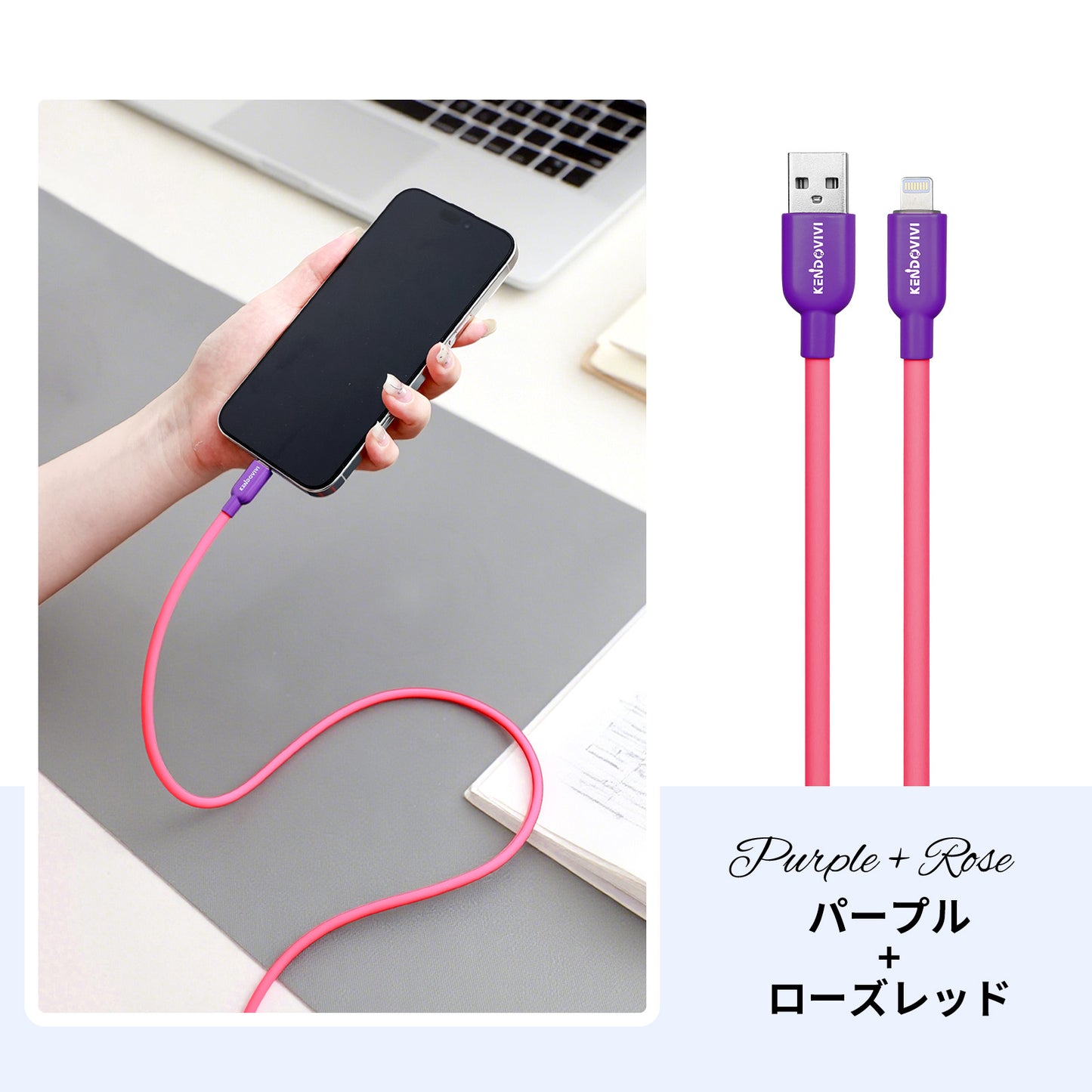 iPhone 充電ケーブル シリコン 太め 柔らか 絡まない ライトニングケーブル タイプC 0.15m/0.25m/0.5m/1m/1.5m/2m 急速充電 typec 12色カラー
