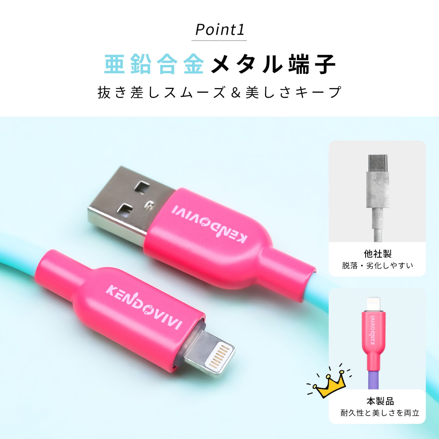 iPhone 充電ケーブル シリコン 太め 柔らか 絡まない ライトニングケーブル タイプC 0.15m/0.25m/0.5m/1m/1.5m/2m 急速充電 typec 12色カラー