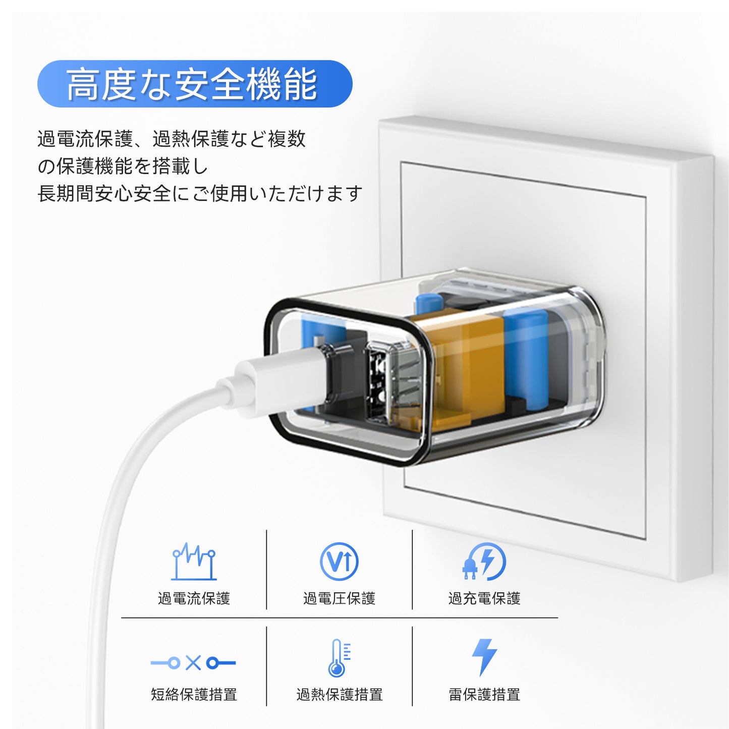 PD20W 充電器 iPhone充電ケーブル 2点セット ライトニングケーブル USB Type-c 急速 QC3.0 タイプa 20w 2口 アンドロイド iPad Andriod 電源 コンセント PSE
