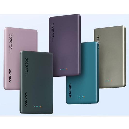 MagOn 5000mAh Magsafe対応 モバイルバッテリー 軽量 8.6MM薄型 マグネット式ワイヤレス充電 PD20W USB-c出力 ワイヤレス出力/USB-Cポート入出力/LED残量表示